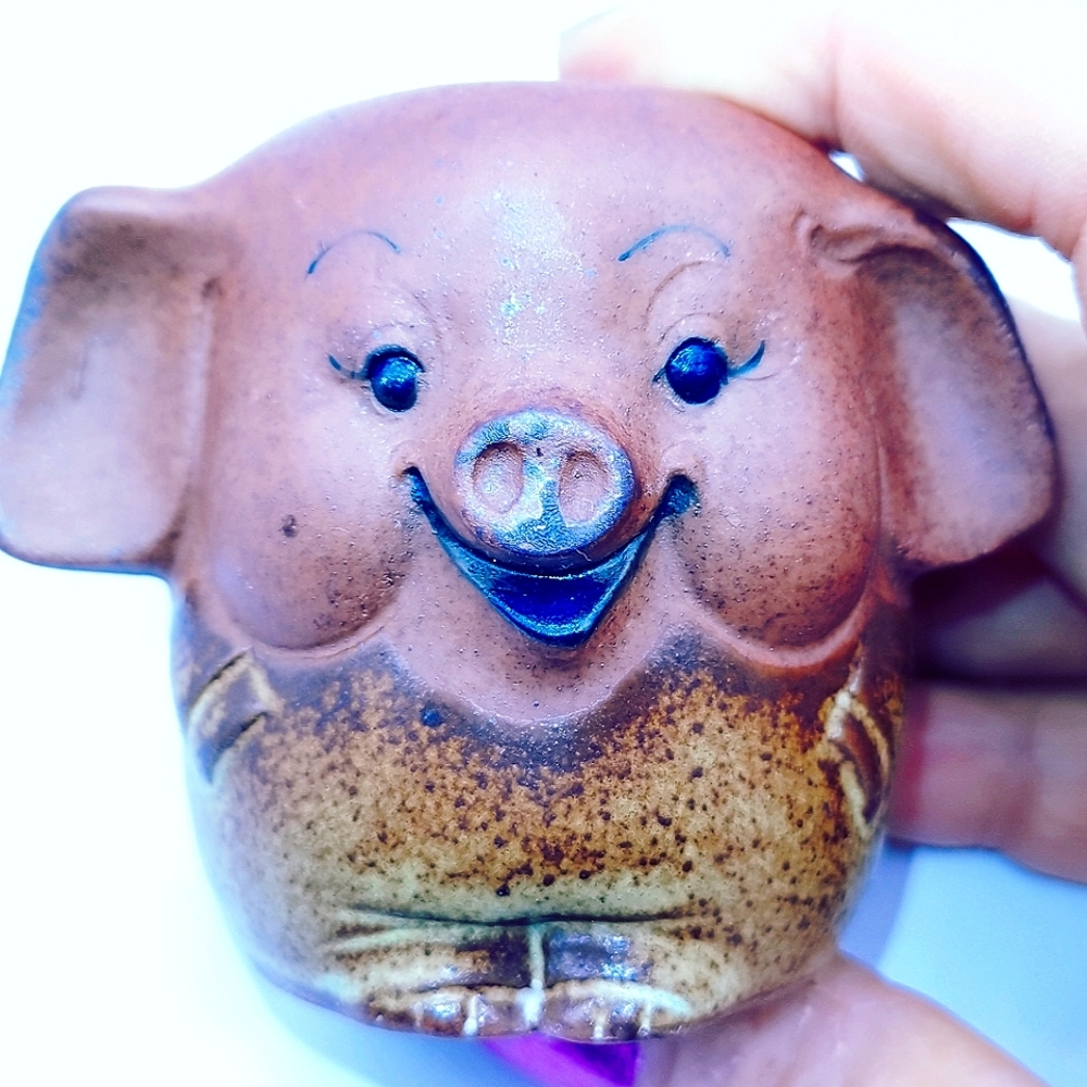 Vintage Piggy Toothpick Holder made in Japan Stoneware